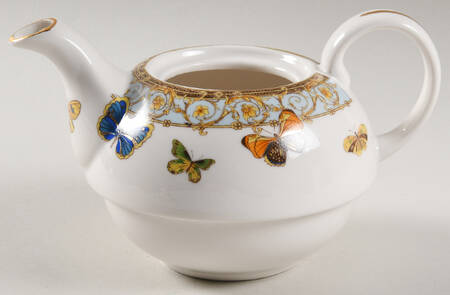 Blue Butterfly Individual Teapot with Cup Teapot No Lid