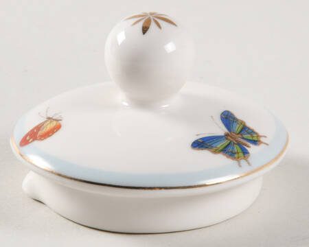 Blue Butterfly Teapot Lid for Individual Teapot with Cup