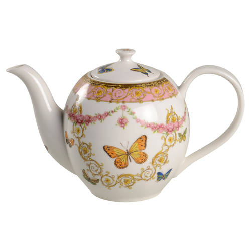 Pink Butterfly Teapot & Lid