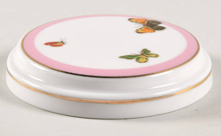 Pink Butterfly Lid for Mug with Tea Strainer Set