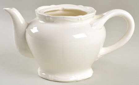 Rocaille Blanc (White) Teapot No Lid