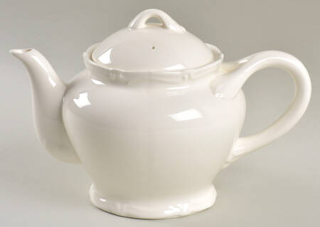 Rocaille Blanc (White) Teapot & Lid