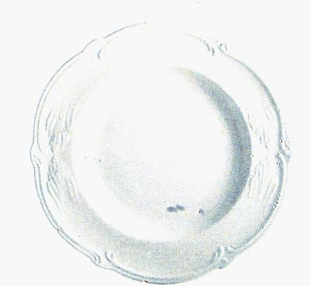Rocaille Blanc (White) Deep Round Platter