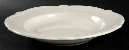 Rocaille Blanc (White) Large Rim Soup Bowl