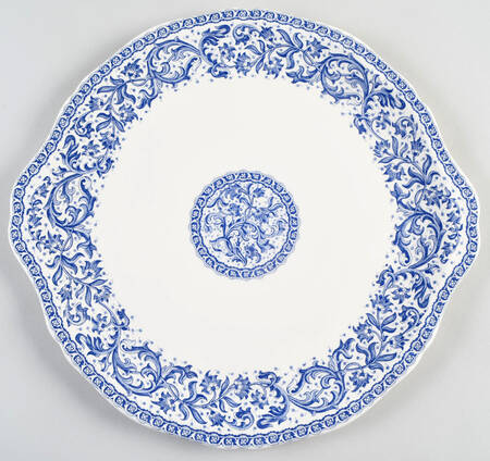Rouen 37 Handled Cake Plate by Faiencerie De Gien