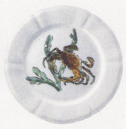 Grand Crustaces  (Scallope Rim) Salad Plate