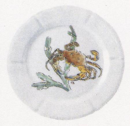 Grand Crustaces  (Scallope Rim) Dinner Plate