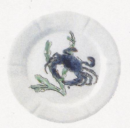 Grand Crustaces  (Scallope Rim) Dinner Plate