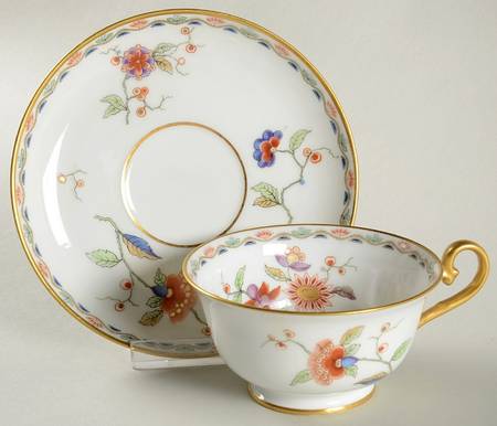 Old Chinese Footed Cup & Saucer Set