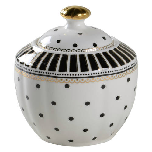 Josephine Black Sugar Bowl & Lid