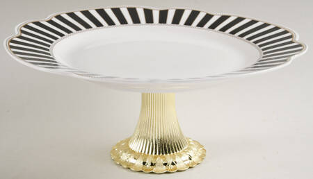 Josephine Black Cake Stand with 4"-5" Metal Pedestal  Hc