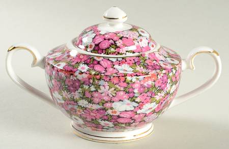 Liberty Chintz-Red Sugar Bowl & Lid