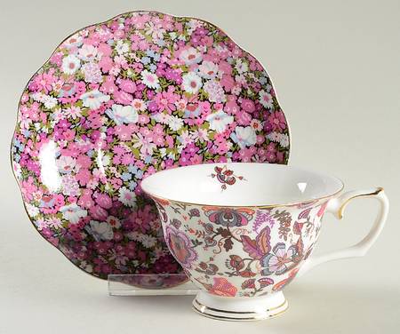 Liberty Chintz-Red Footed Cup & Saucer Set