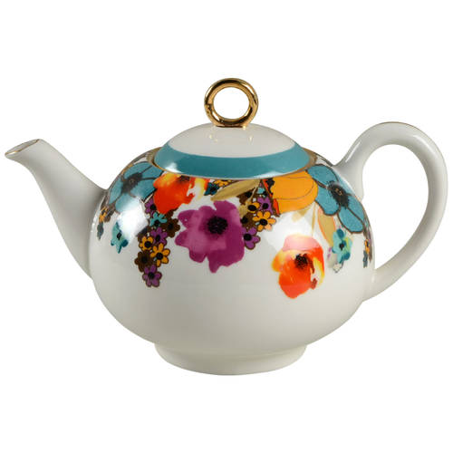 Multi Poppy Teapot & Lid
