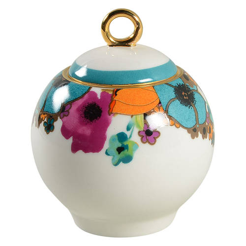 Multi Poppy Sugar Bowl & Lid