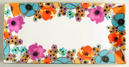 Multi Poppy 12" Rectangular Tray