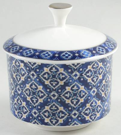 Blue Diamond Sugar Bowl & Lid