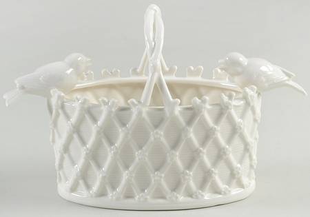 Victorian Bird 5" Handled Basket