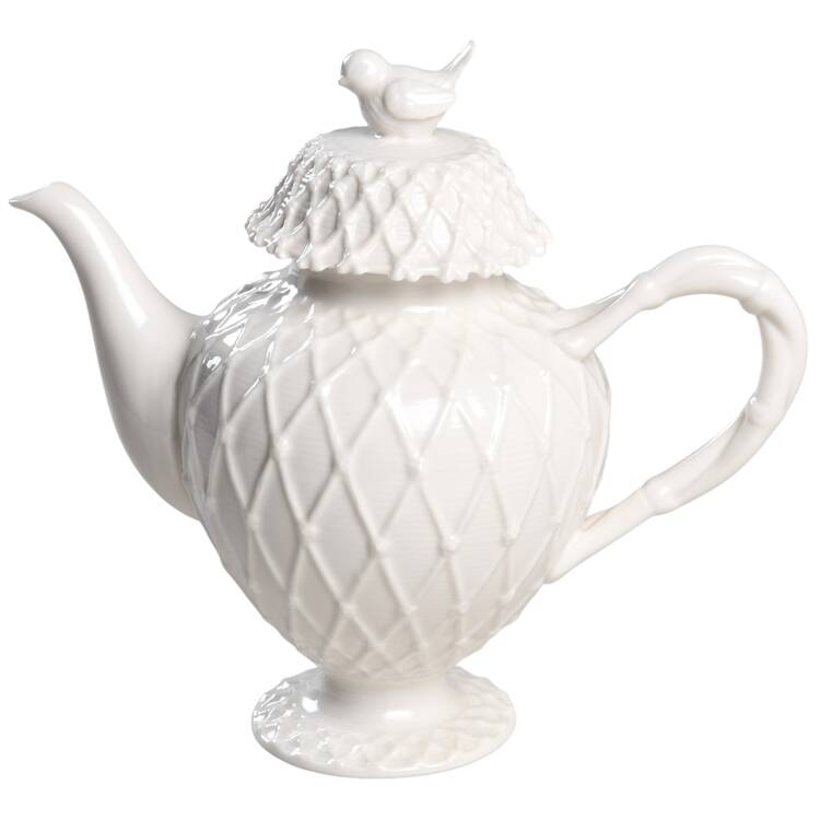 Victorian Bird Teapot & Lid