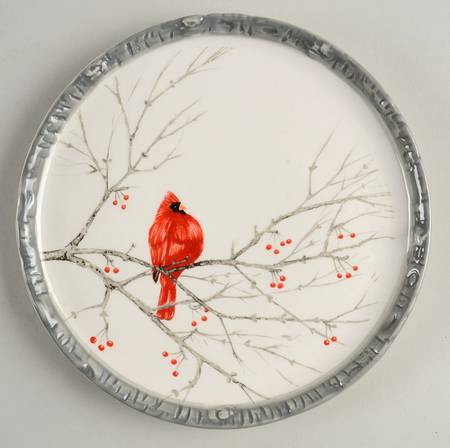 Winter Cardinal Salad Plate