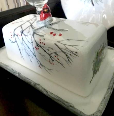Winter Cardinal 1/4 Lb Covered Butter