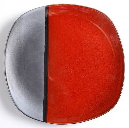 Volterra-Red Square Salad Plate