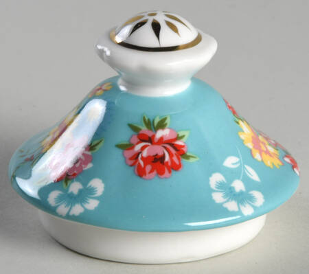 Shabby Rose Turquoise Lid for Sugar Bowl