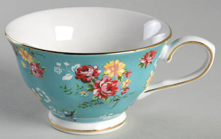 Shabby Rose Turquoise Footed Cup