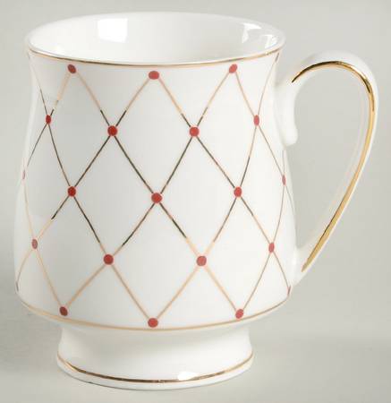 Metallic Trellis Red Mug