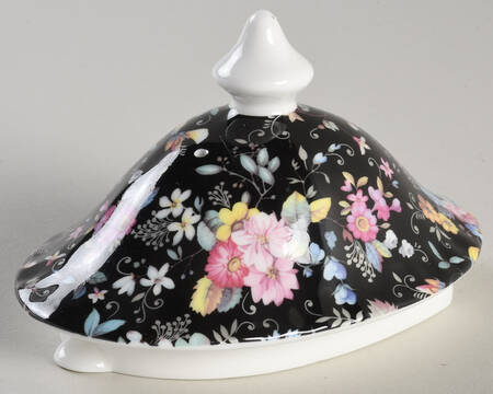 Petite Rose Black Lid for Teapot