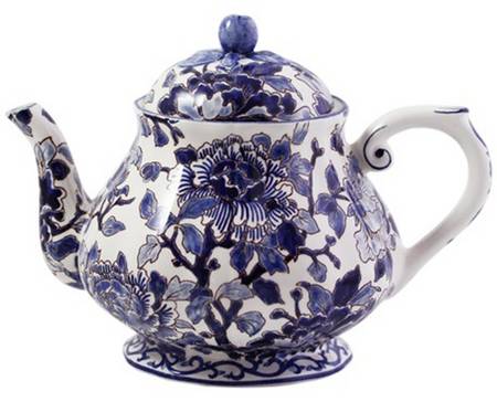 Pivoines Bleues Teapot & Lid