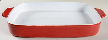 Bistro Red 18" Rectangular Baker