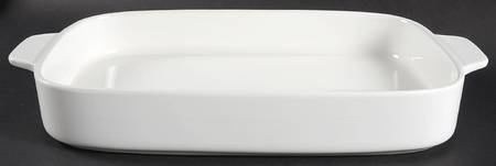 Bistro White 18" Rectangular Baker