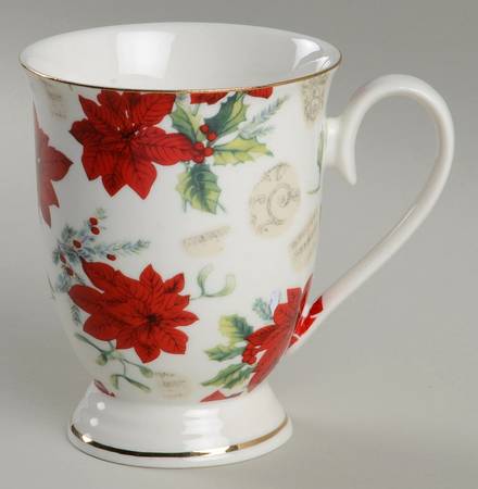 Poinsettia Chintz Mug