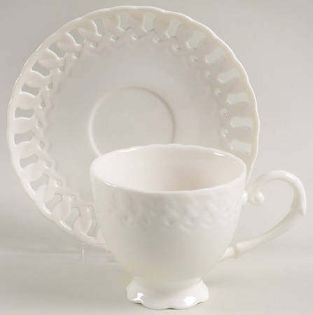 Heirloom Footed Cup & Saucer Set
