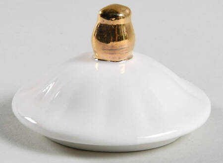 Scallop White (Gold Trim) Lid for Sugar Bowl