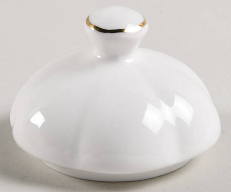Scallop White (Gold Trim) Lid for Sugar Bowl