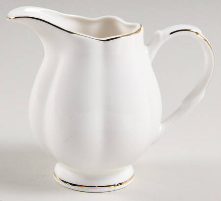 Scallop White (Gold Trim) Creamer