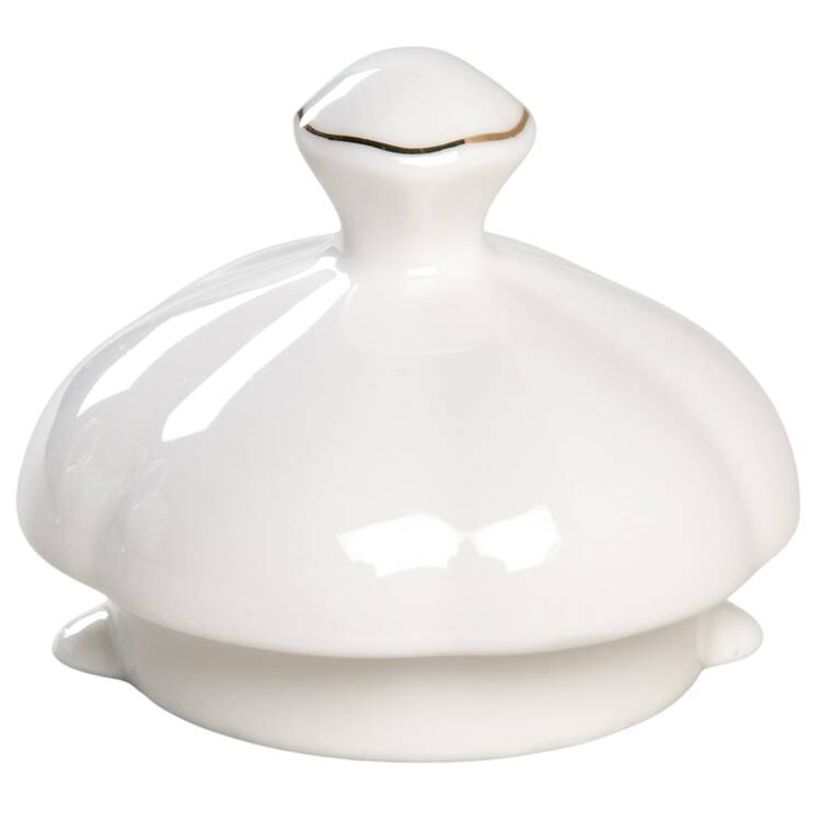 Scallop White (Gold Trim) Lid for Teapot