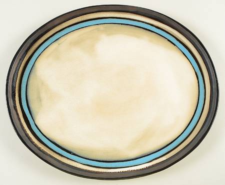 Lewisville Teal 13" Oval Serving Platter