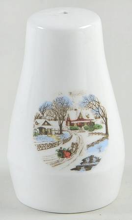 Christmas Toile Salt Shaker