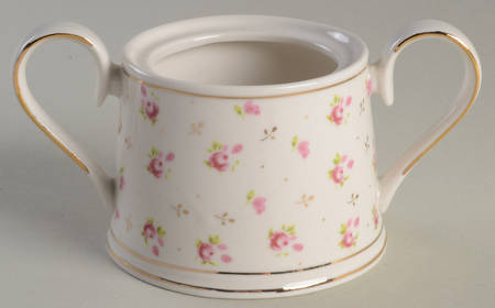 Pink Rose Sugar Bowl No Lid