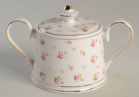 Pink Rose Sugar Bowl & Lid