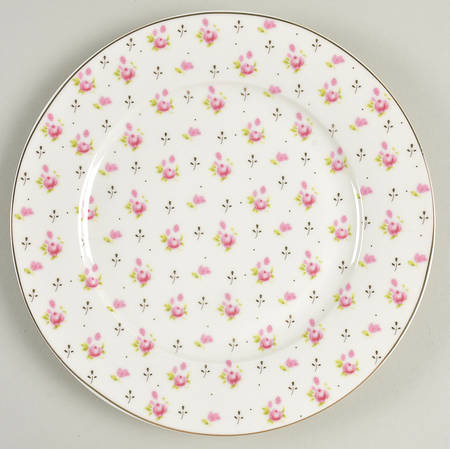 Pink Rose Salad Plate
