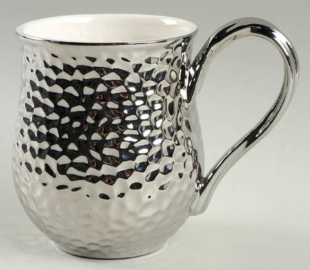 Silver Hammered Mug