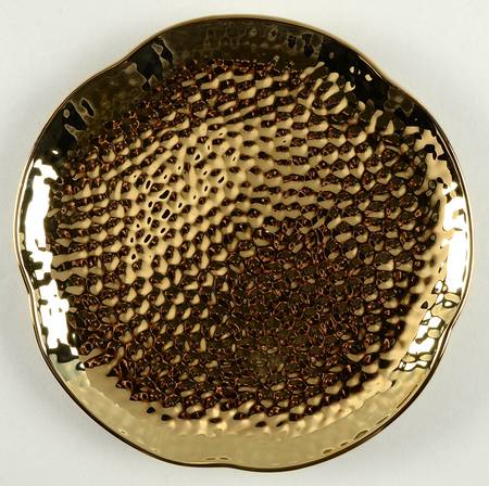 Rose Gold Hammered Salad Plate