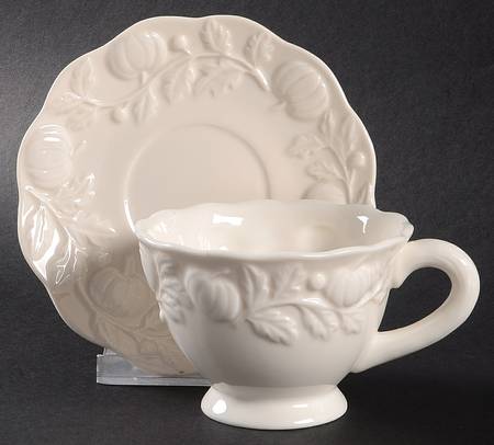 Pumpkin Footed Cup & Saucer Set