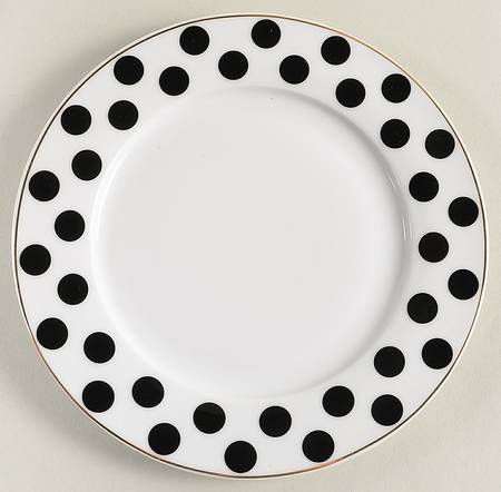 Big Black Dots Salad Plate