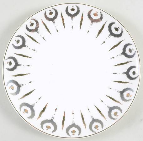 Grey Ikat Salad Plate