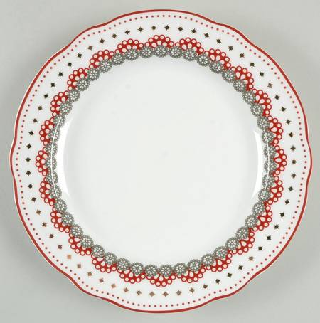 Red Nordic Salad Plate